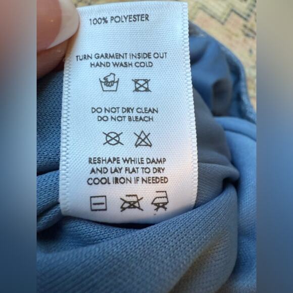 Lucy in the Sky Dusty Blue Glitter Ruched Bodycon Mini Dress Size Medium - Picture 8 of 8